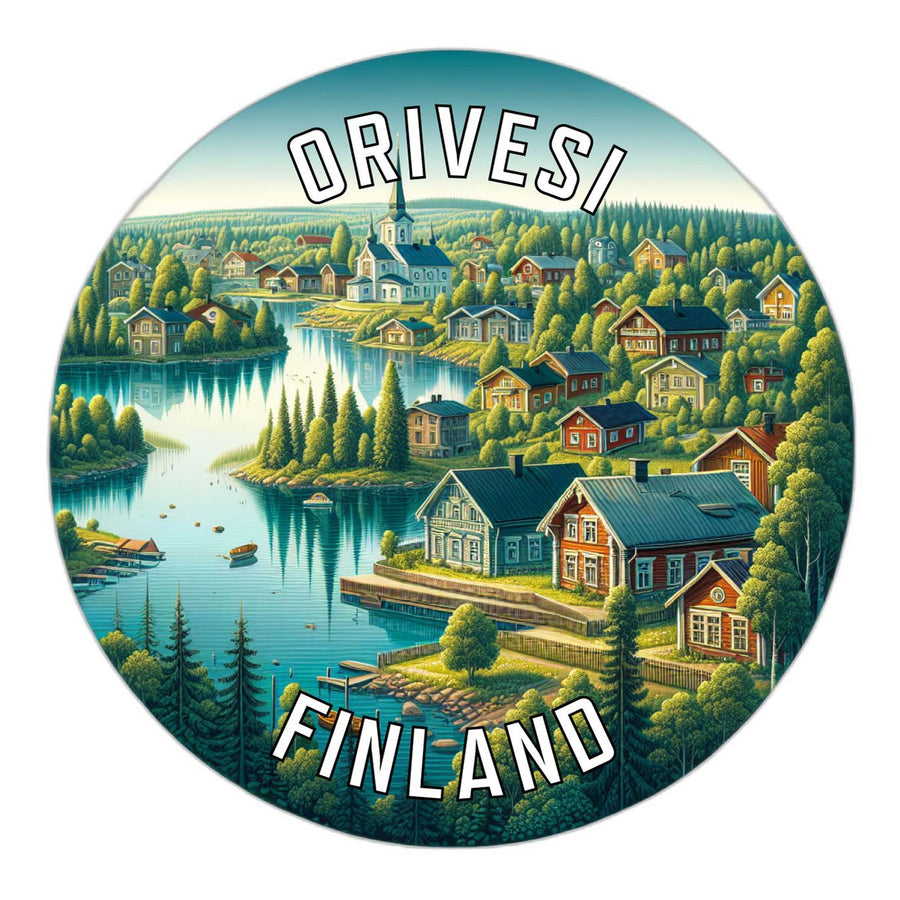 Orivesi Finland Souvenir Die Cut Flat Magnet Image 1