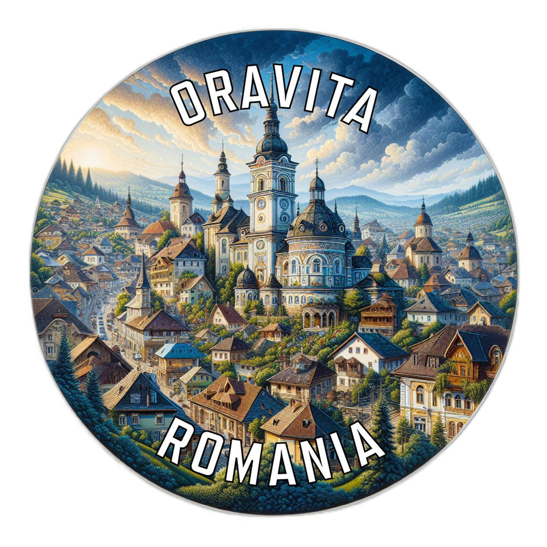 Oravita Romania Souvenir Die Cut Flat Magnet Image 1