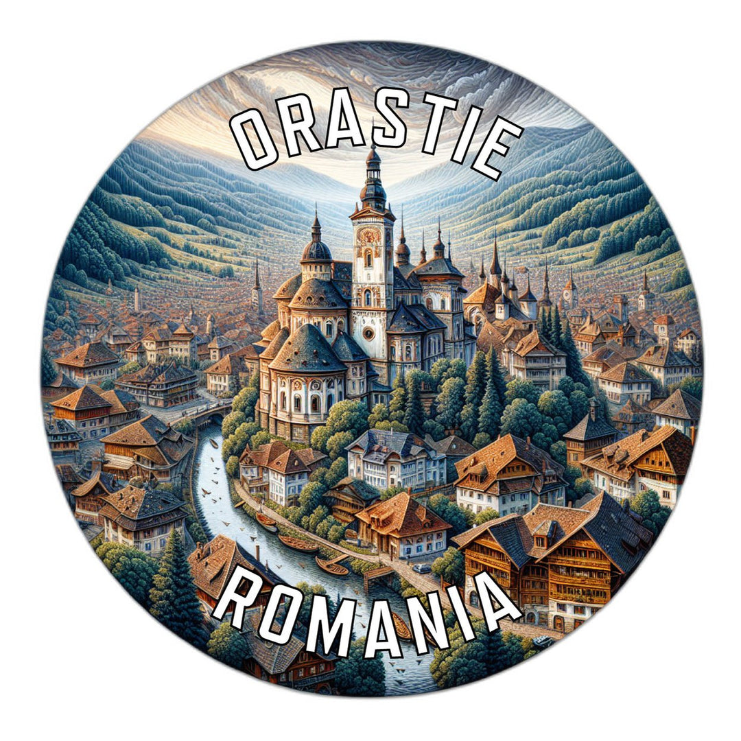 Orastie Romania Souvenir Die Cut Flat Magnet Image 1