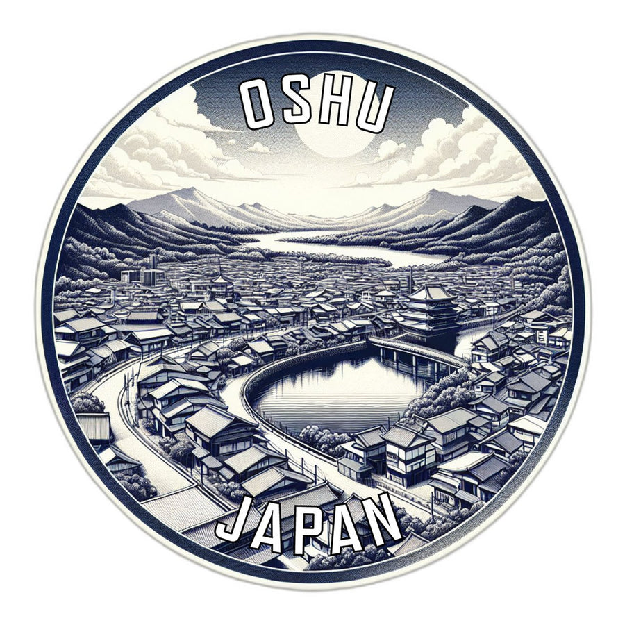 Oshu Japan Souvenir Die Cut Flat Magnet Image 1