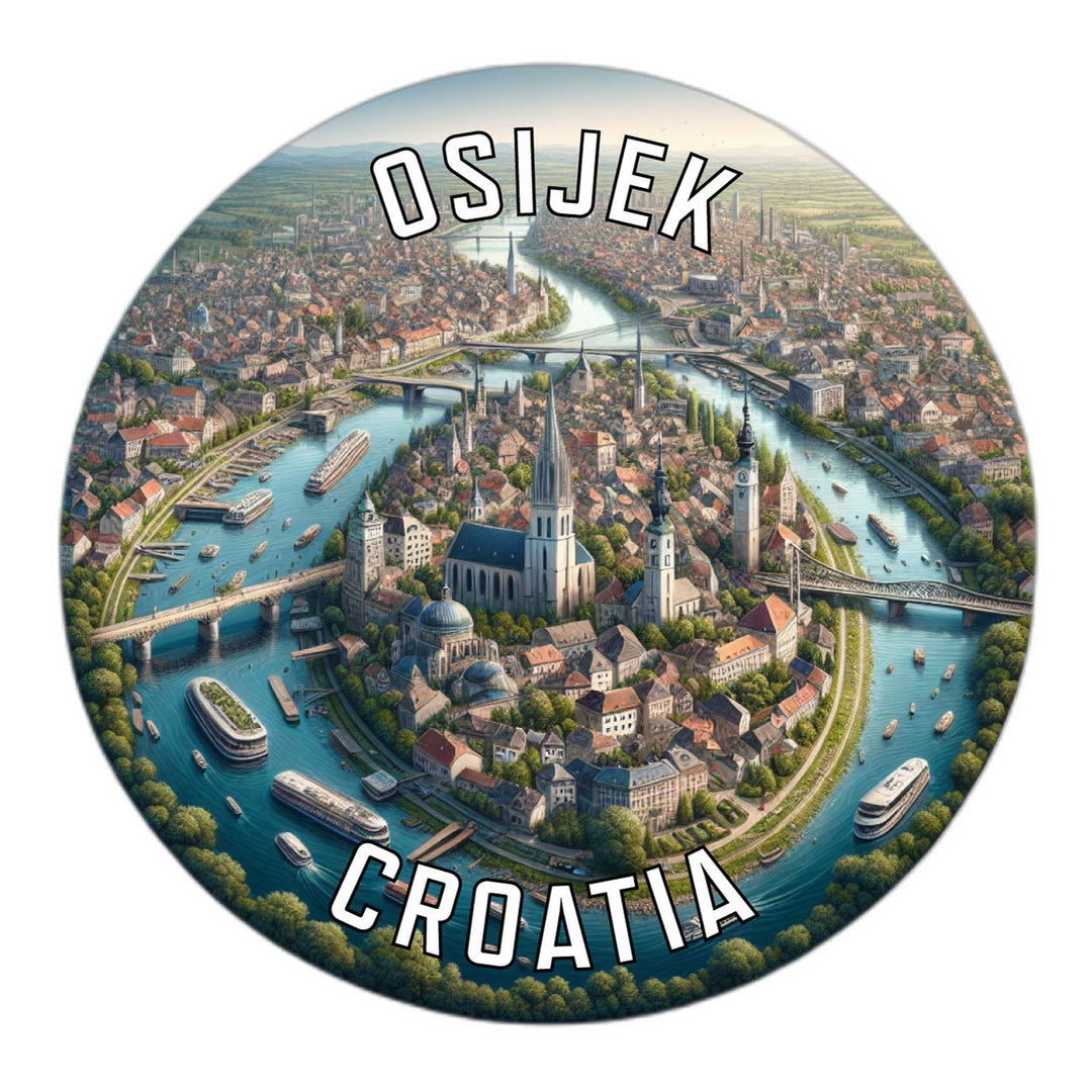 Osijek Croatia Souvenir Die Cut Flat Magnet Image 1