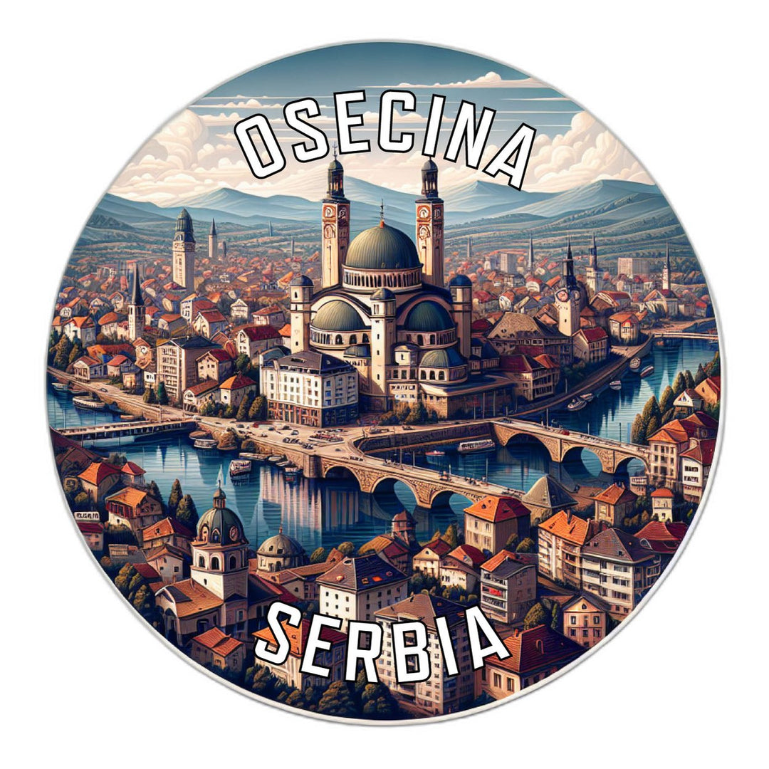 Osecina Serbia Souvenir Die Cut Flat Magnet Image 1