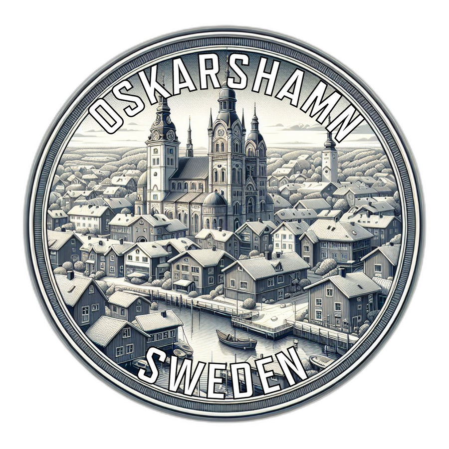 Oskarshamn Sweden Souvenir Die Cut Flat Magnet Image 1