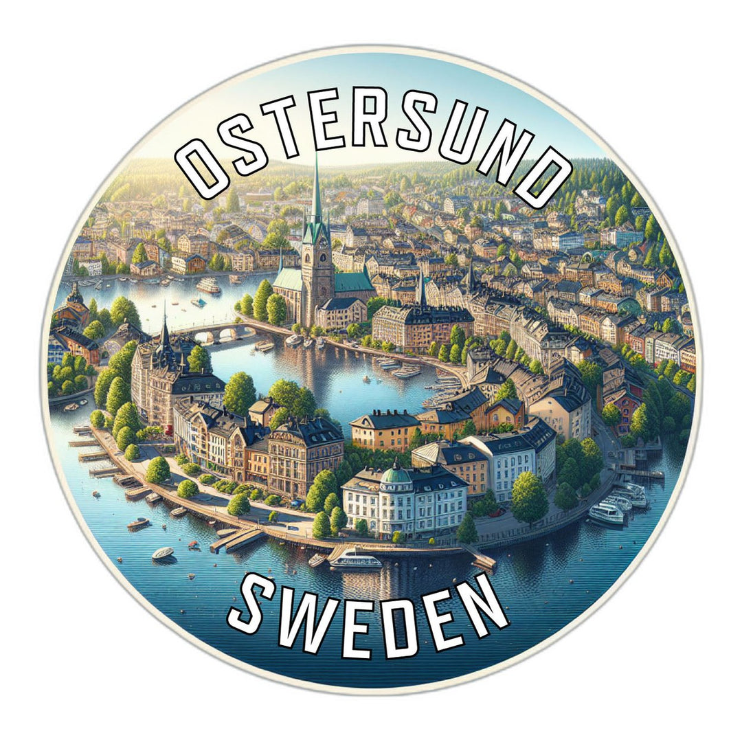 Ostersund Sweden Souvenir Die Cut Flat Magnet Image 1