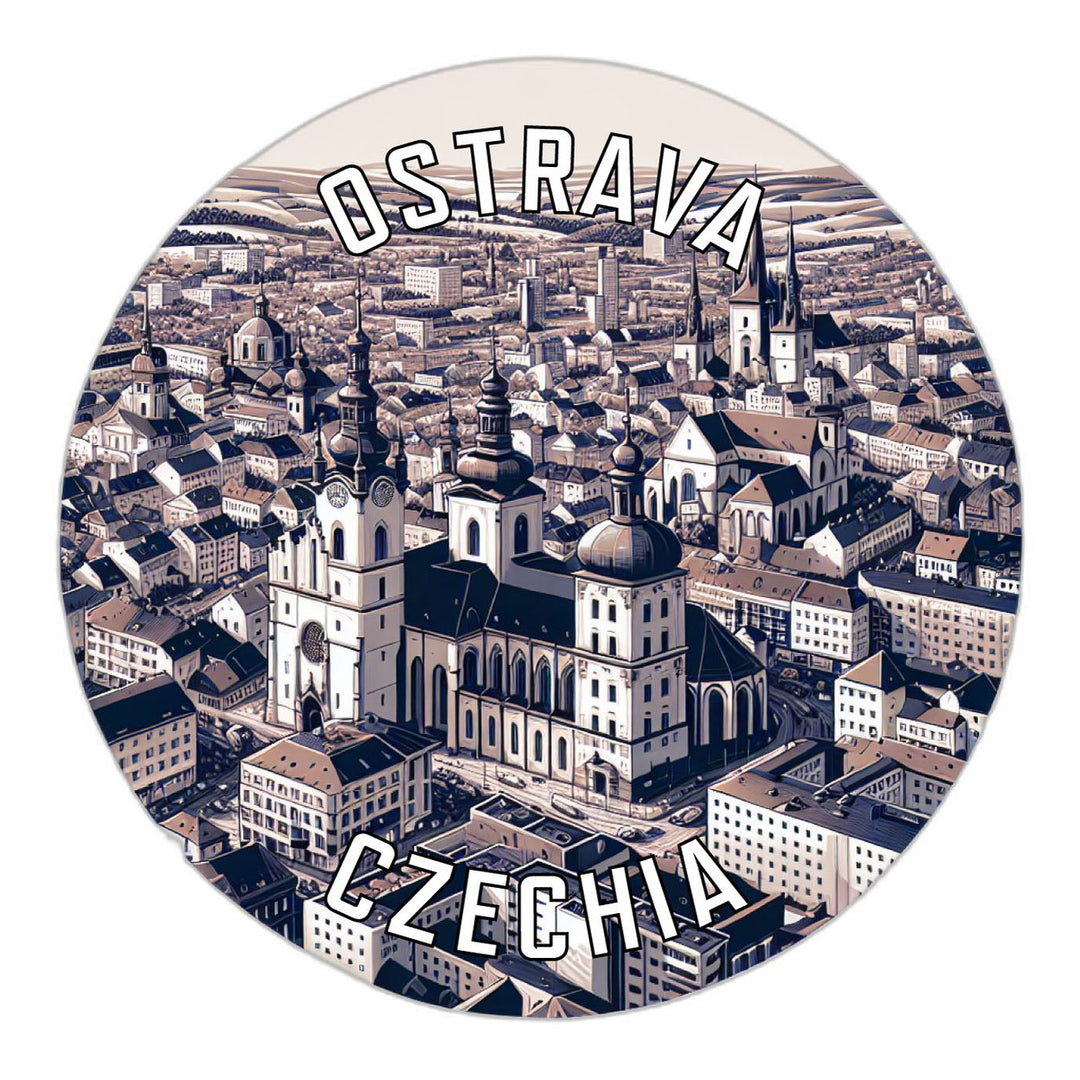 Ostrava Czechia Souvenir Die Cut Flat Magnet Image 1