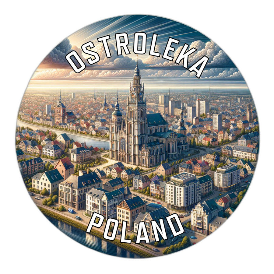 Ostroleka Poland Souvenir Die Cut Flat Magnet Image 1