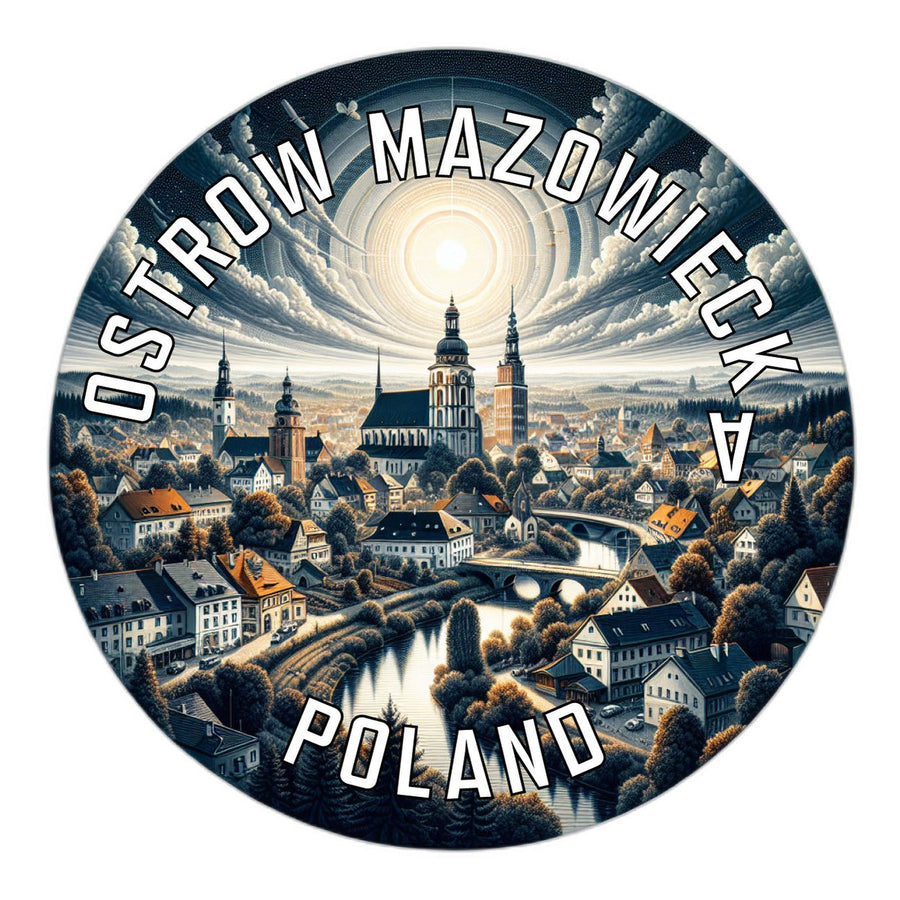 Ostrow Mazowiecka Poland Souvenir Die Cut Flat Magnet Image 1