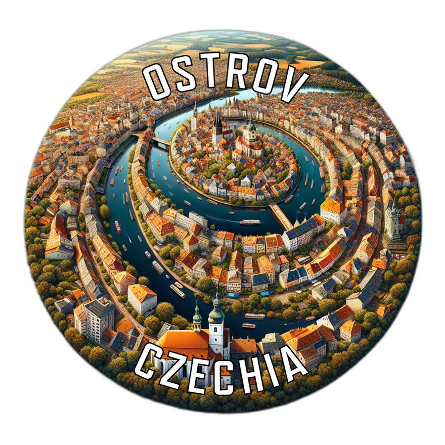 Ostrov Czechia Souvenir Die Cut Flat Magnet Image 1