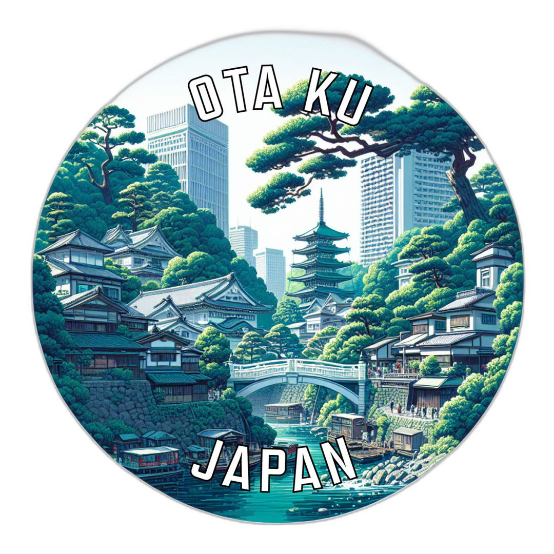 Ota ku Japan Souvenir Die Cut Flat Magnet Image 1