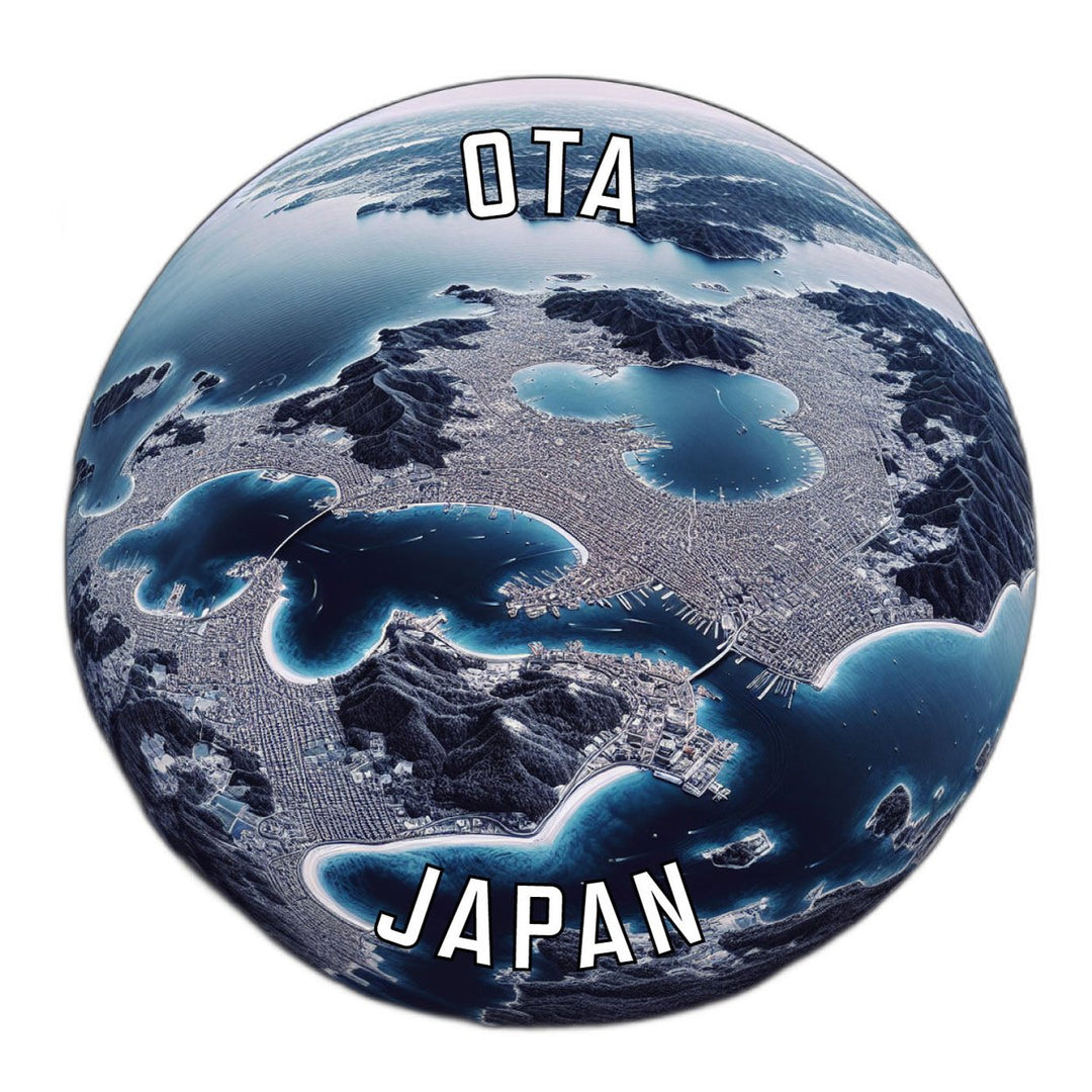 Ota Japan Souvenir Die Cut Flat Magnet Image 1