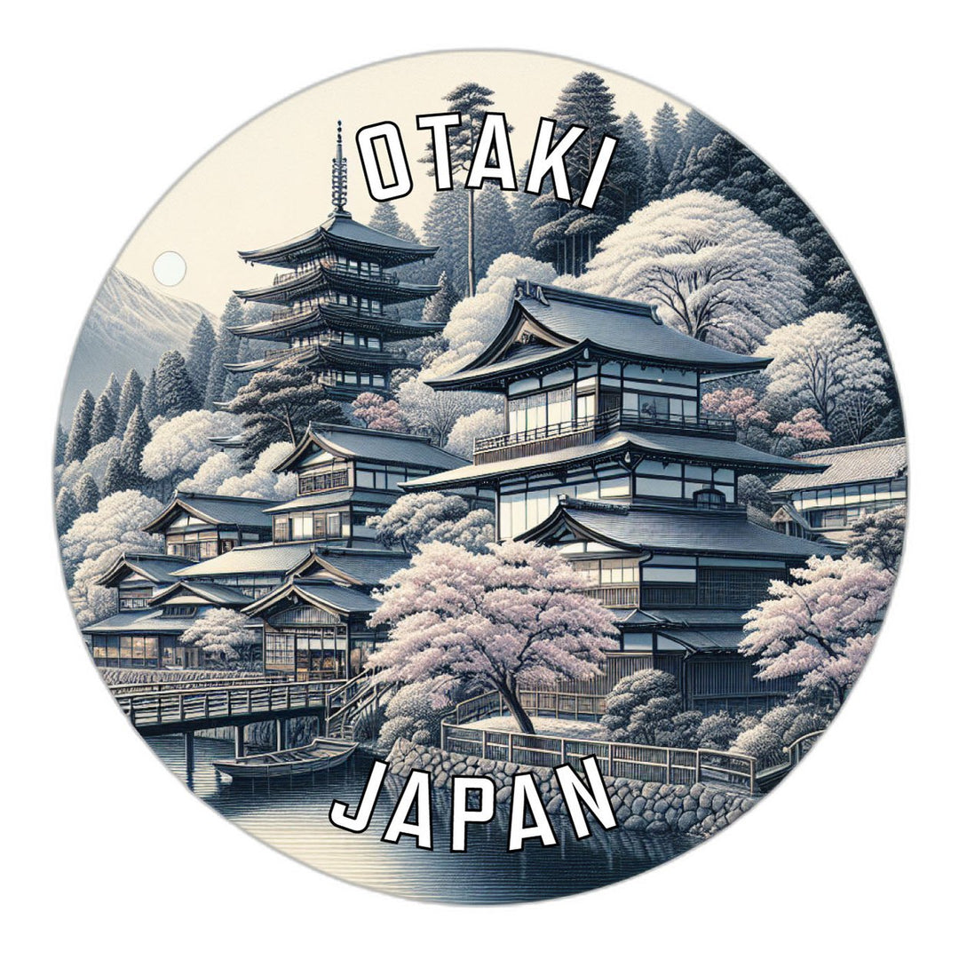 Otaki Japan Souvenir Die Cut Flat Magnet Image 1