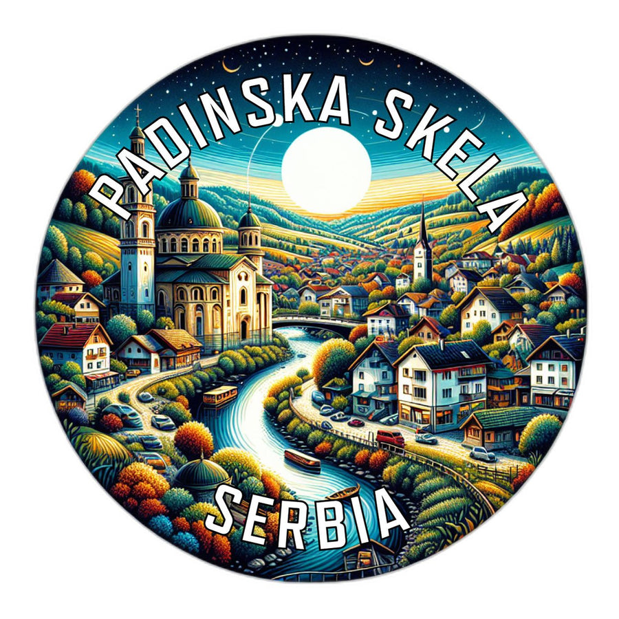 Padinska Skela Serbia Souvenir Die Cut Flat Magnet Image 1