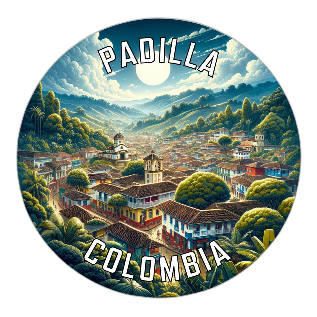 Padilla Colombia Souvenir Die Cut Flat Magnet Image 1