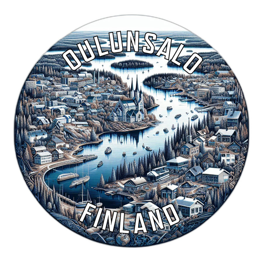 Oulunsalo Finland Souvenir Die Cut Flat Magnet Image 1