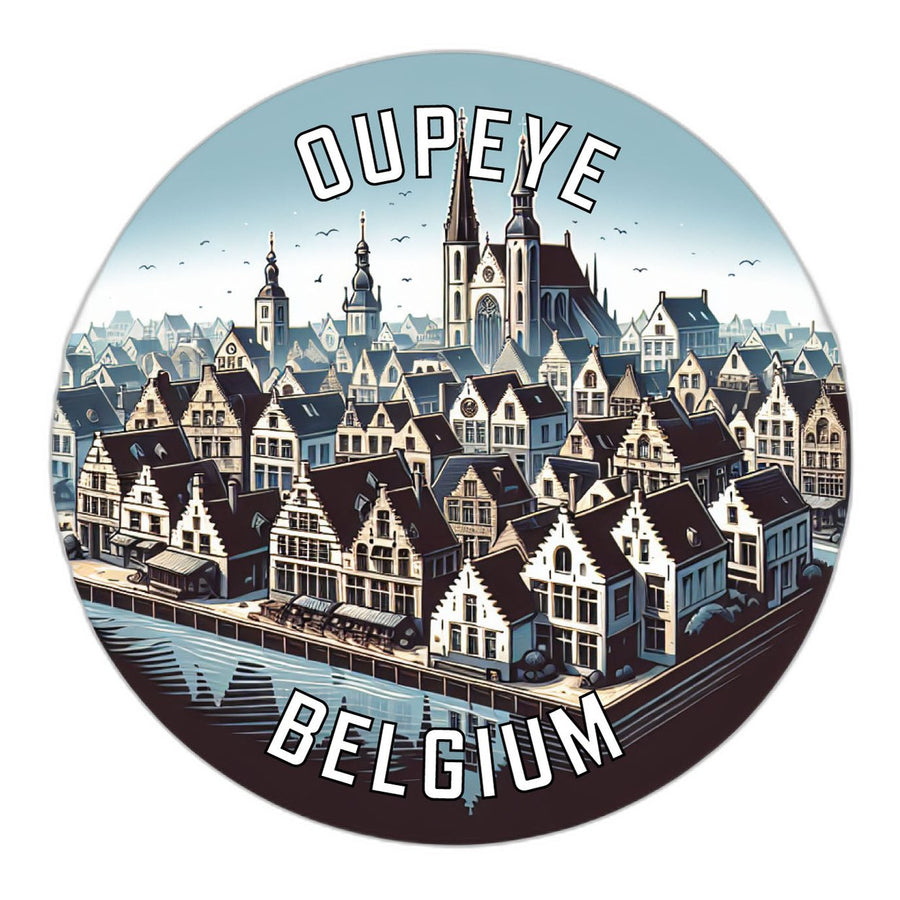 Oupeye Belgium Souvenir Die Cut Flat Magnet Image 1