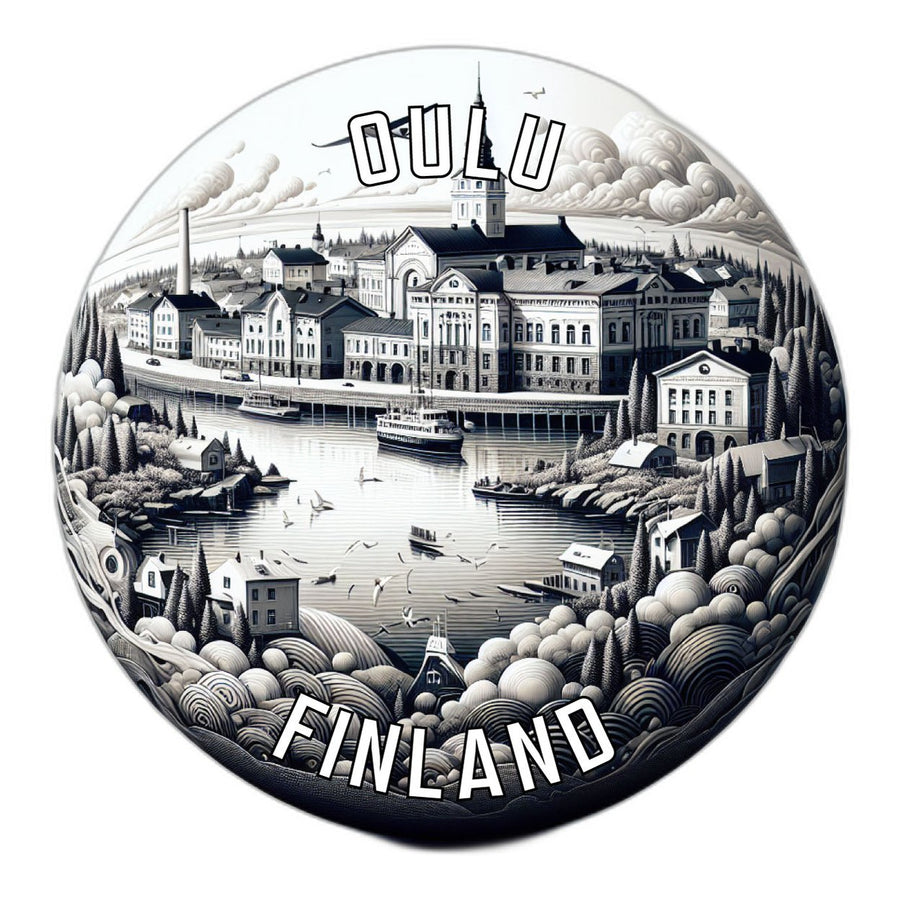 Oulu Finland Souvenir Die Cut Flat Magnet Image 1