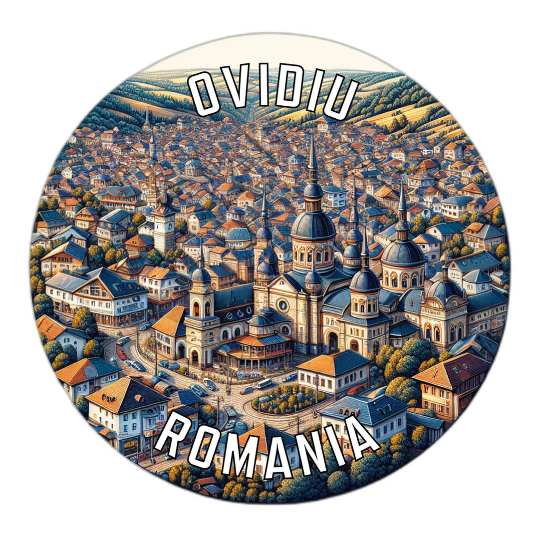 Ovidiu Romania Souvenir Die Cut Flat Magnet Image 1