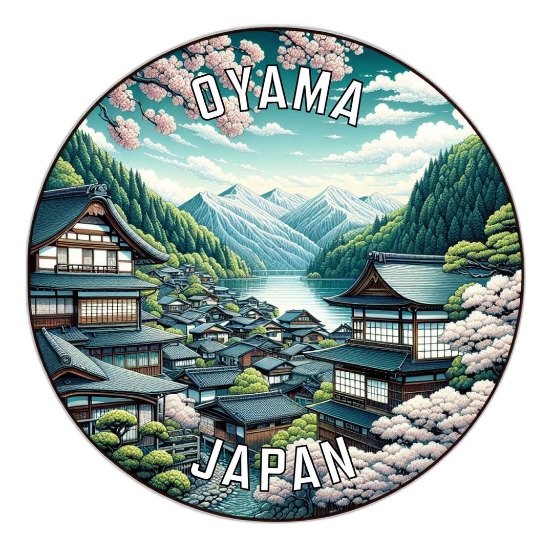 Oyama Japan Souvenir Die Cut Flat Magnet Image 1