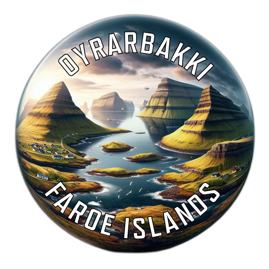 Oyrarbakki Faroe Islands Souvenir Die Cut Flat Magnet Image 1