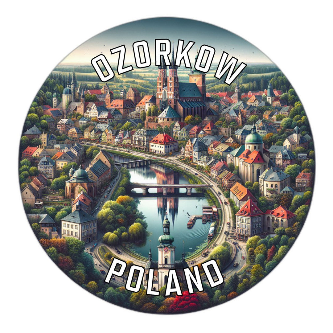 Ozorkow Poland Souvenir Die Cut Flat Magnet Image 1