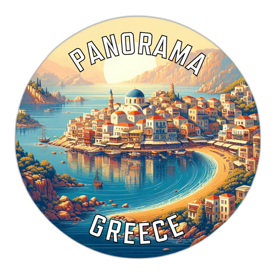 Panorama Greece Souvenir Die Cut Flat Magnet Image 1