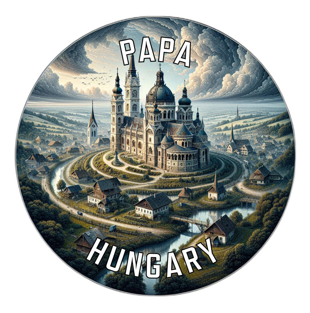 Papa Hungary Souvenir Die Cut Flat Magnet Image 1