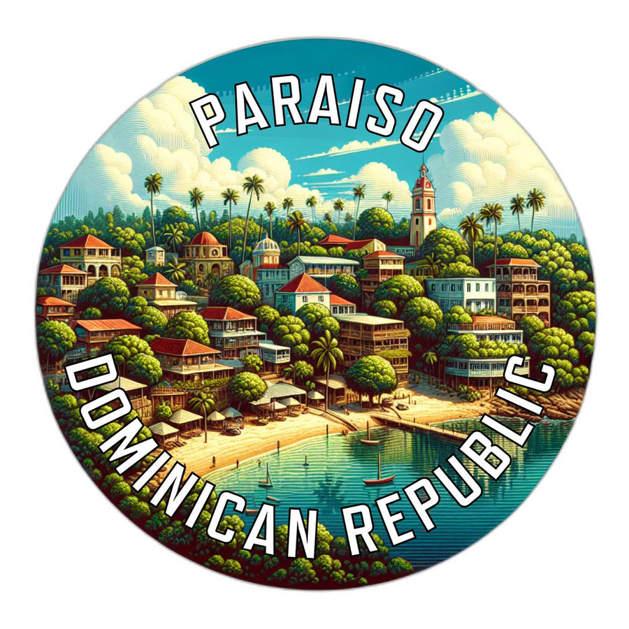 Paraiso Dominican Republic Souvenir Die Cut Flat Magnet Image 1