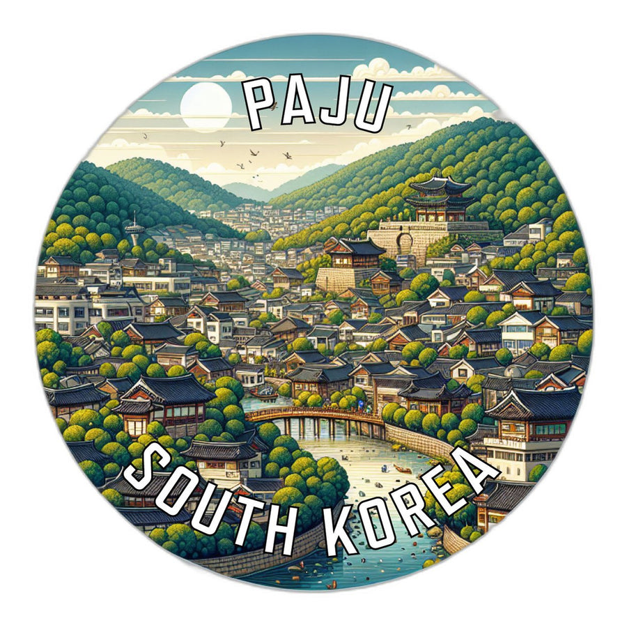 Paju Korea South Souvenir Die Cut Flat Magnet Image 1