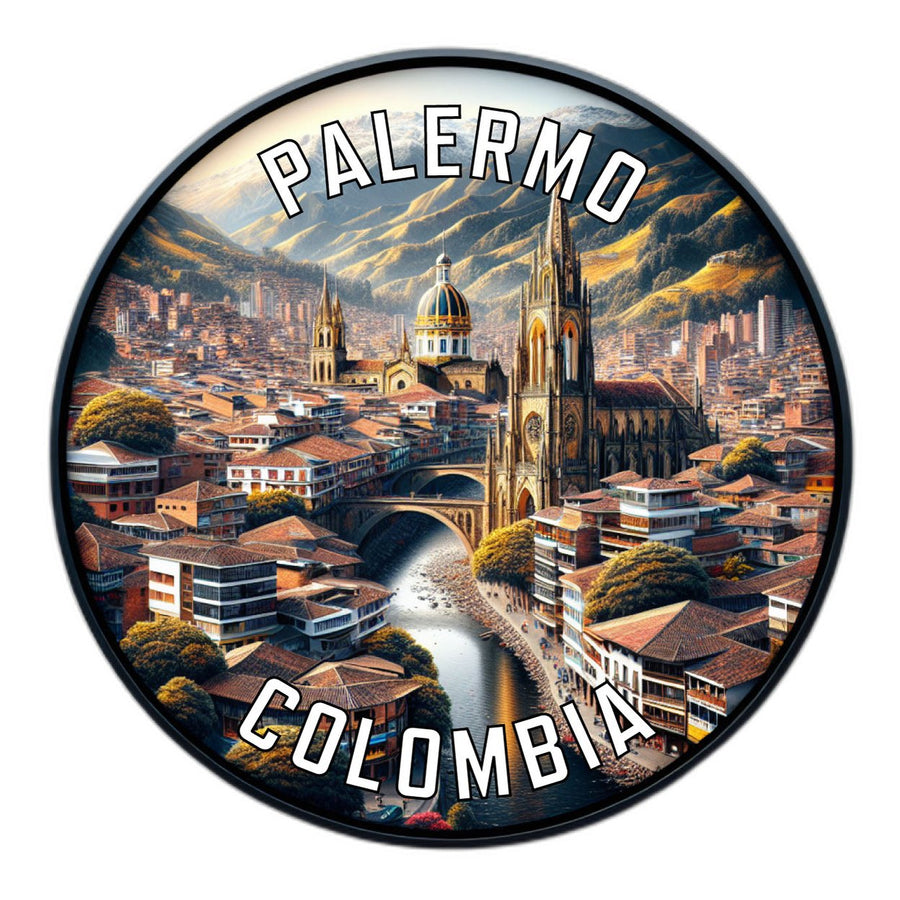 Palermo Colombia Souvenir Die Cut Flat Magnet Image 1