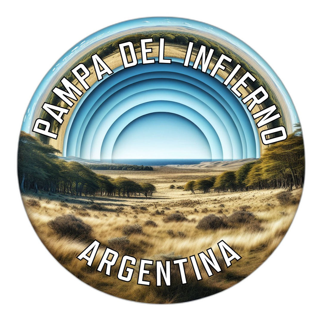 Pampa del Infierno Argentina Souvenir Die Cut Flat Magnet Image 1