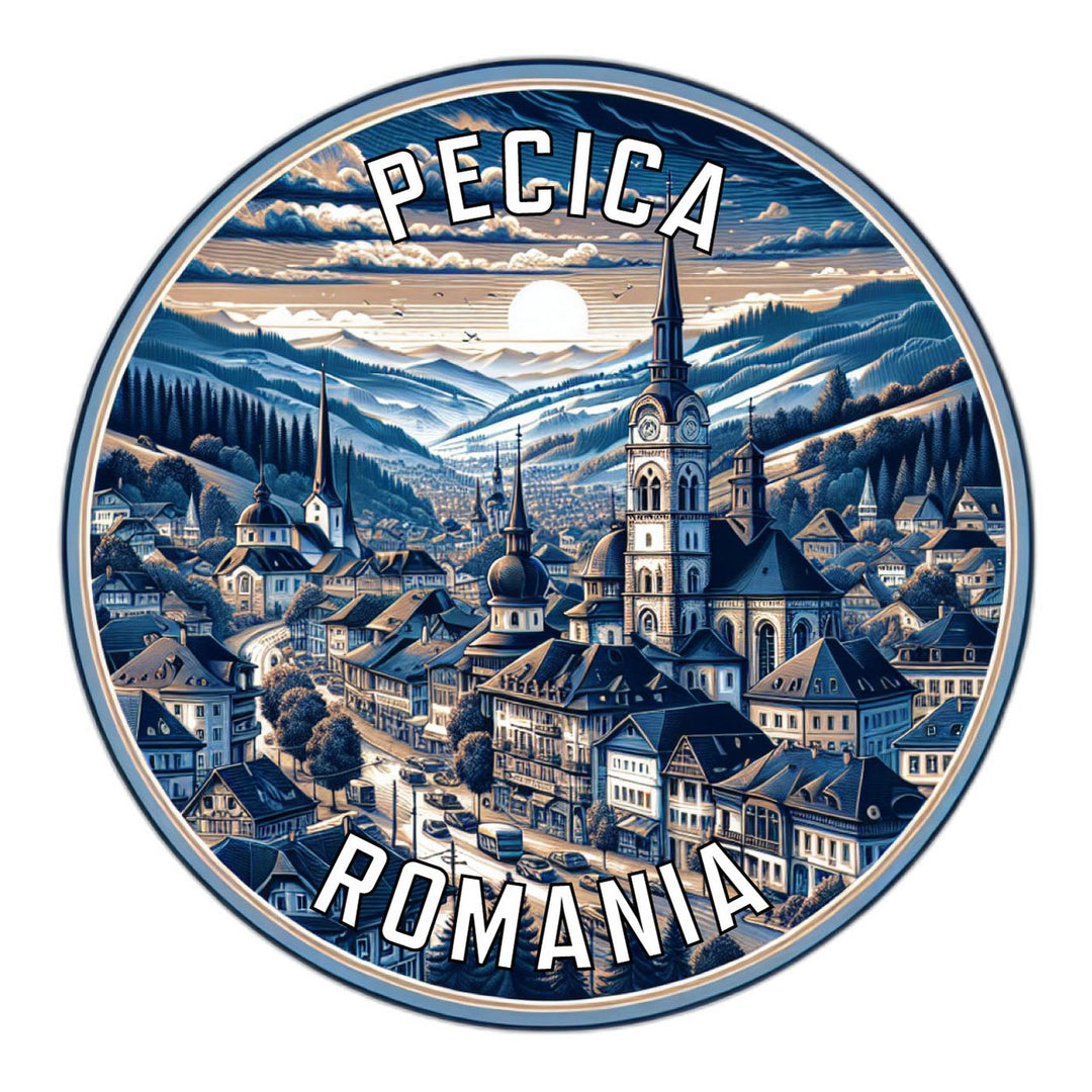 Pecica Romania Souvenir Die Cut Flat Magnet Image 1