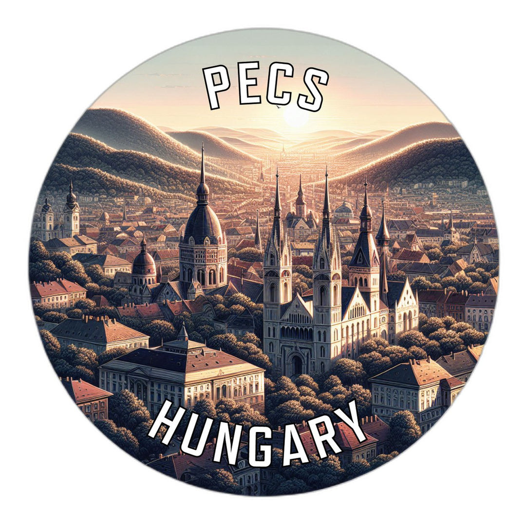 Pecs Hungary Souvenir Die Cut Flat Magnet Image 1