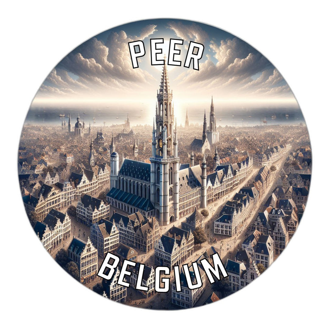 Peer Belgium Souvenir Die Cut Flat Magnet Image 1