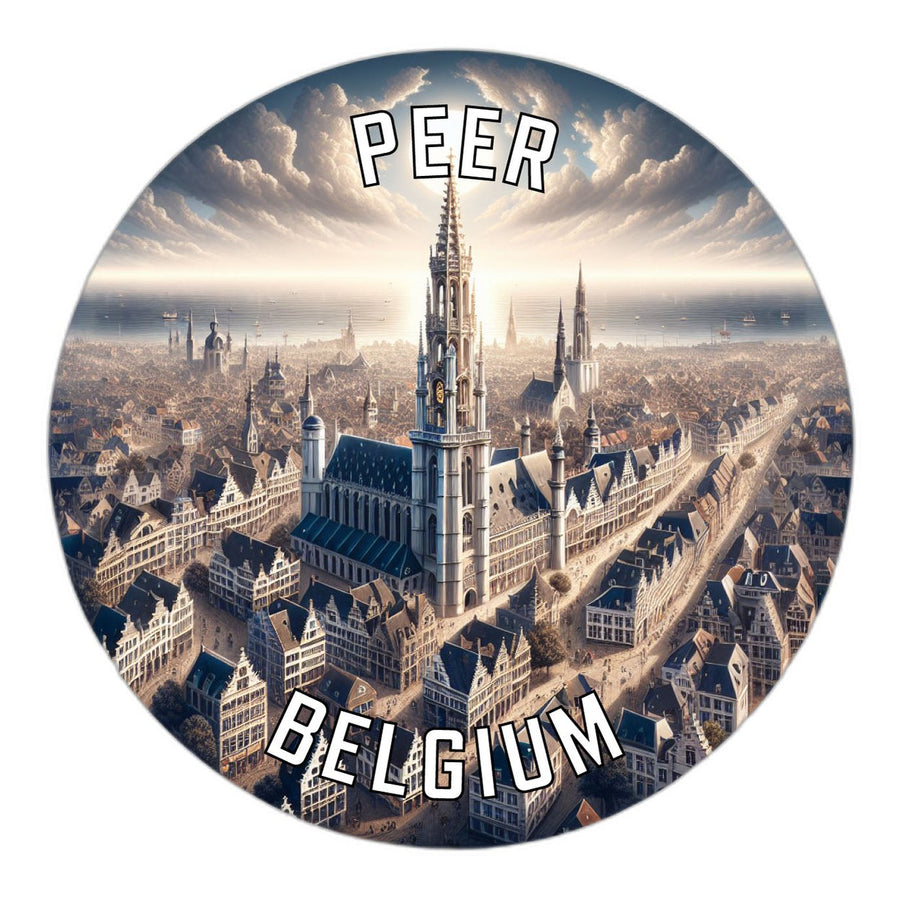 Peer Belgium Souvenir Die Cut Flat Magnet Image 1