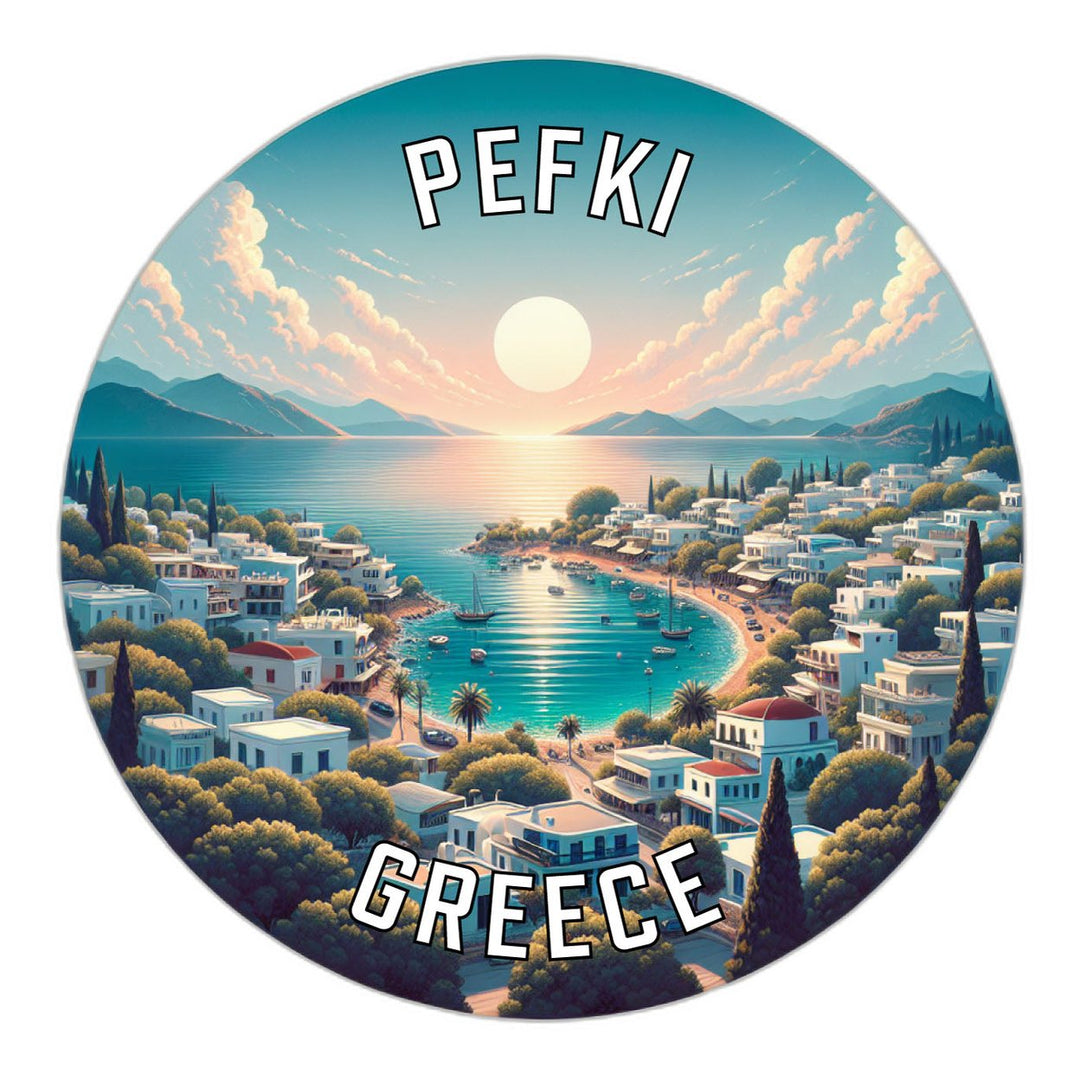 Pefki Greece Souvenir Die Cut Flat Magnet Image 1