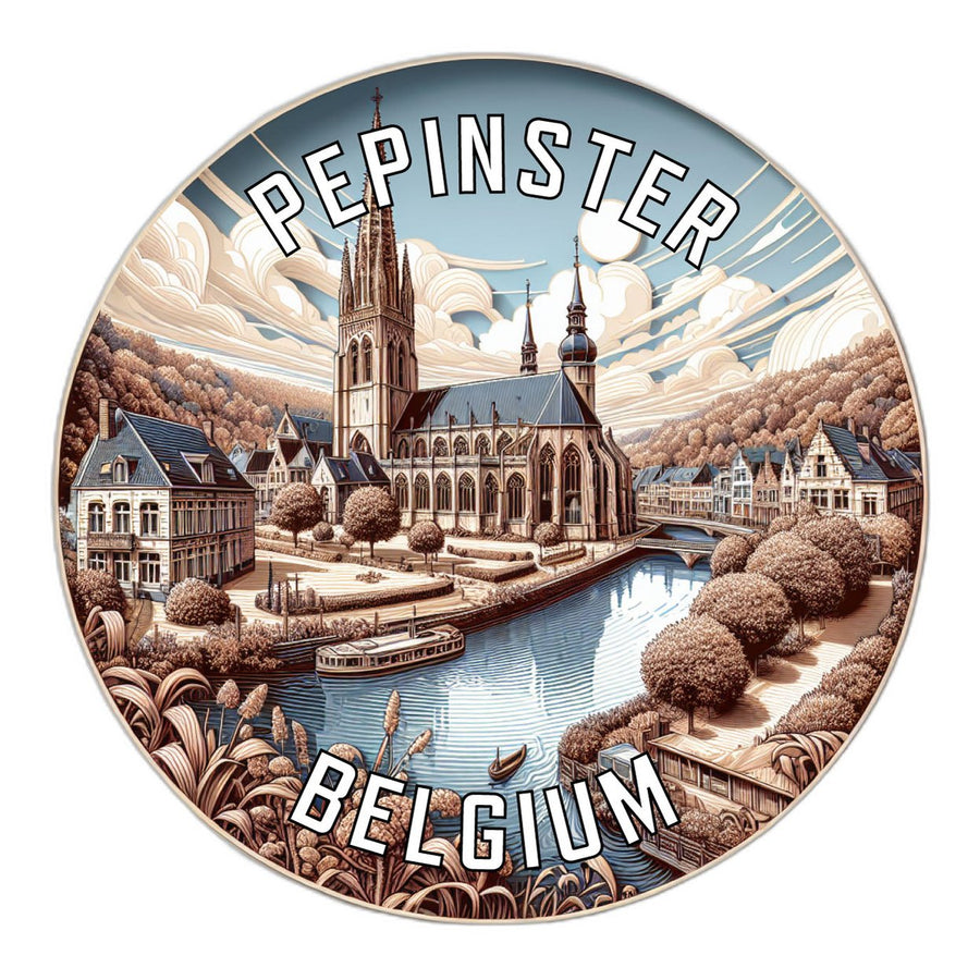 Pepinster Belgium Souvenir Die Cut Flat Magnet Image 1