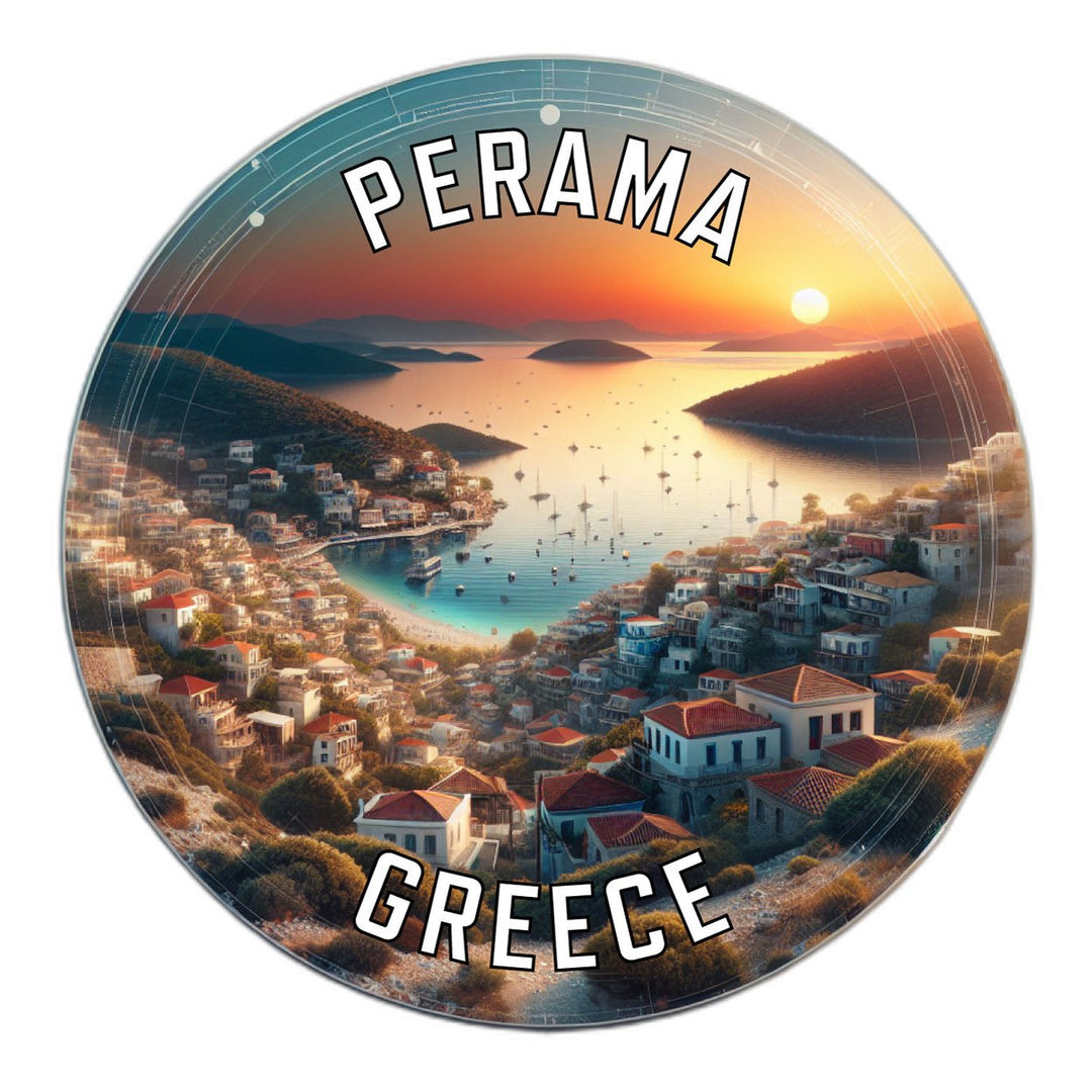 Perama Greece Souvenir Die Cut Flat Magnet Image 1