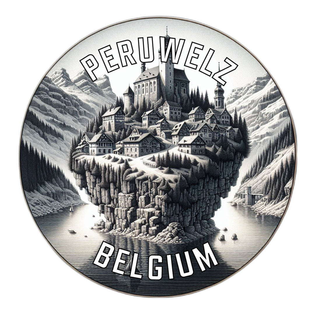 Peruwelz Belgium Souvenir Die Cut Flat Magnet Image 1