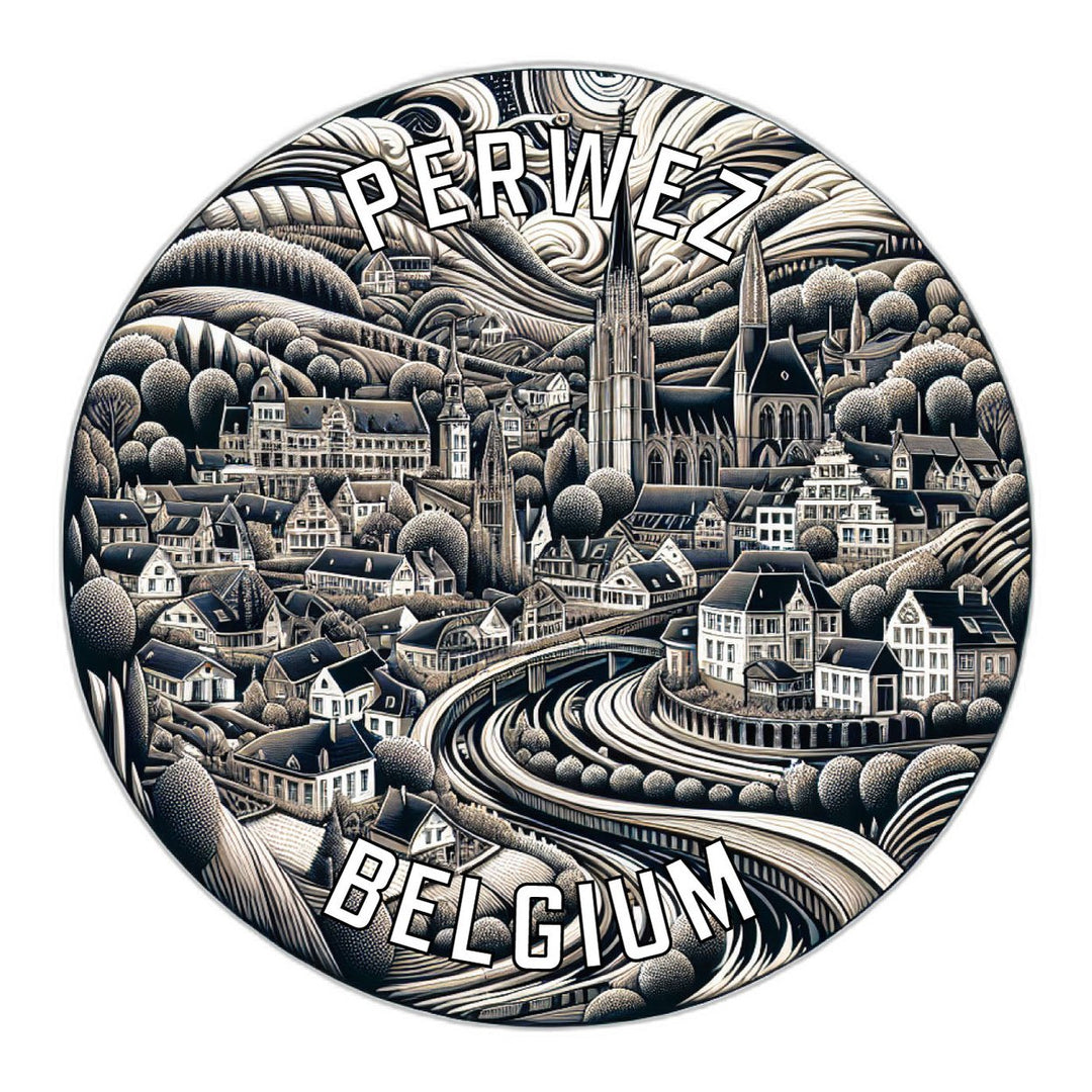 Perwez Belgium Souvenir Die Cut Flat Magnet Image 1