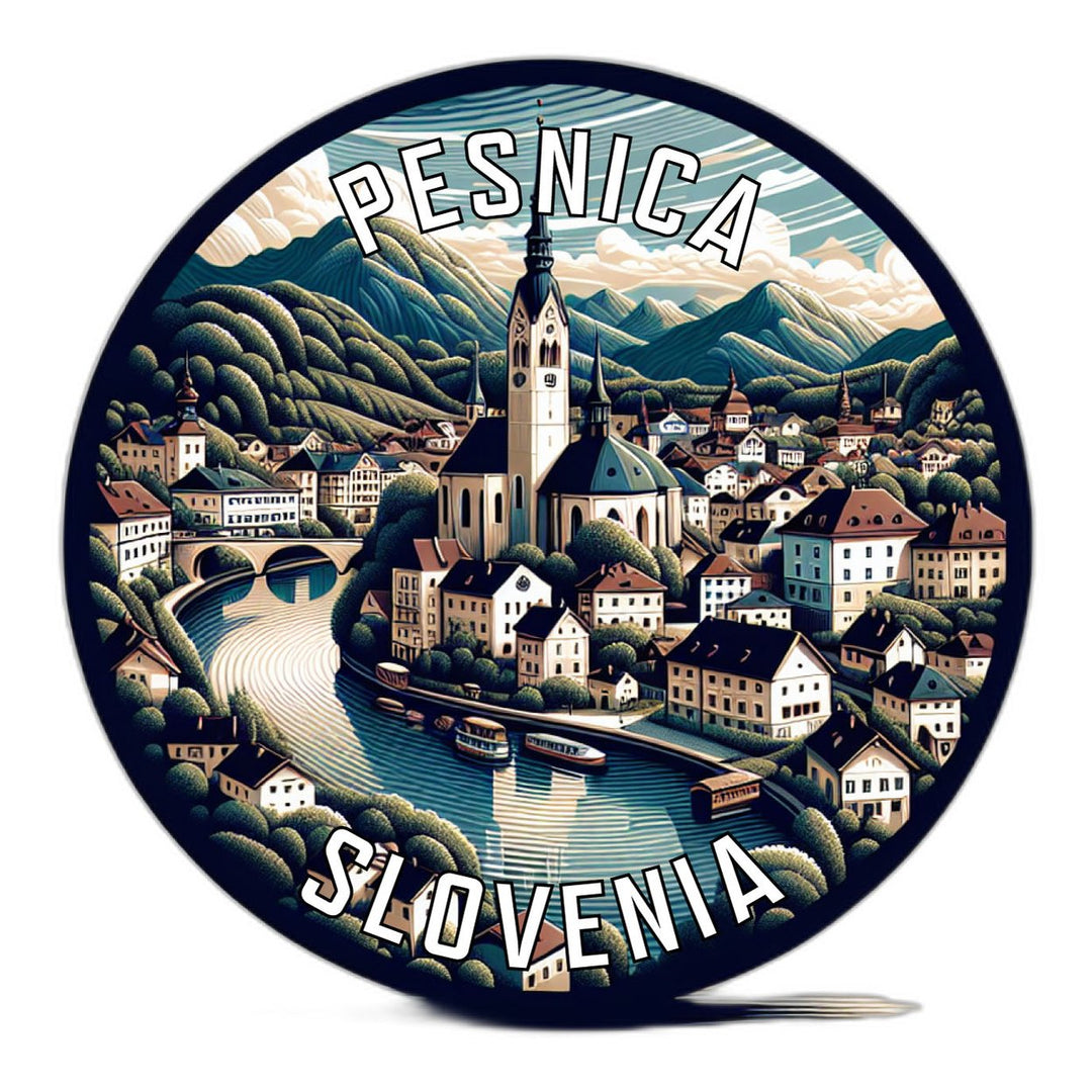 Pesnica Slovenia Souvenir Die Cut Flat Magnet Image 1