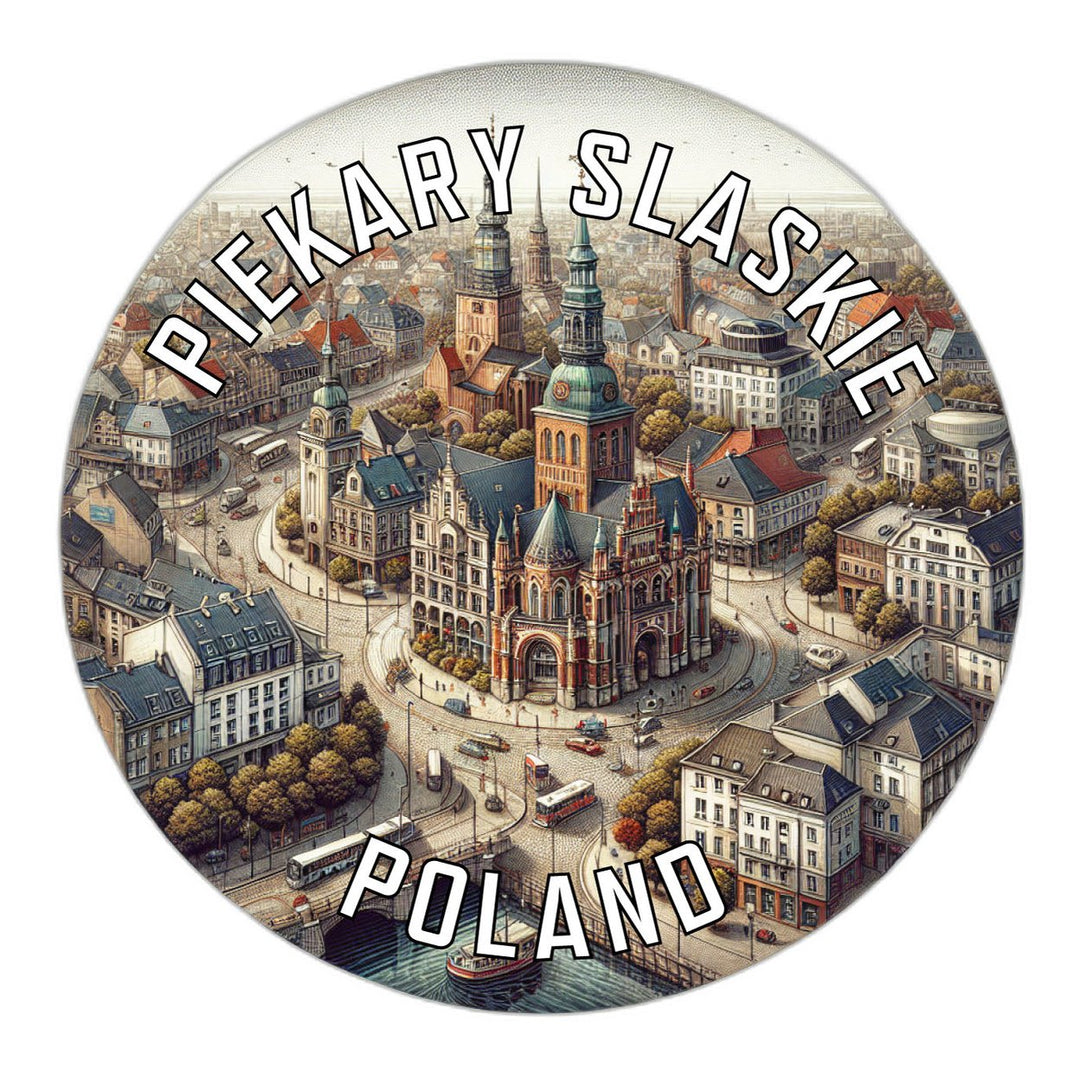 Piekary Slaskie Poland Souvenir Die Cut Flat Magnet Image 1