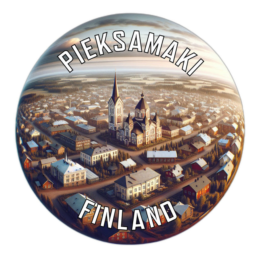 Pieksamaki Finland Souvenir Die Cut Flat Magnet Image 1