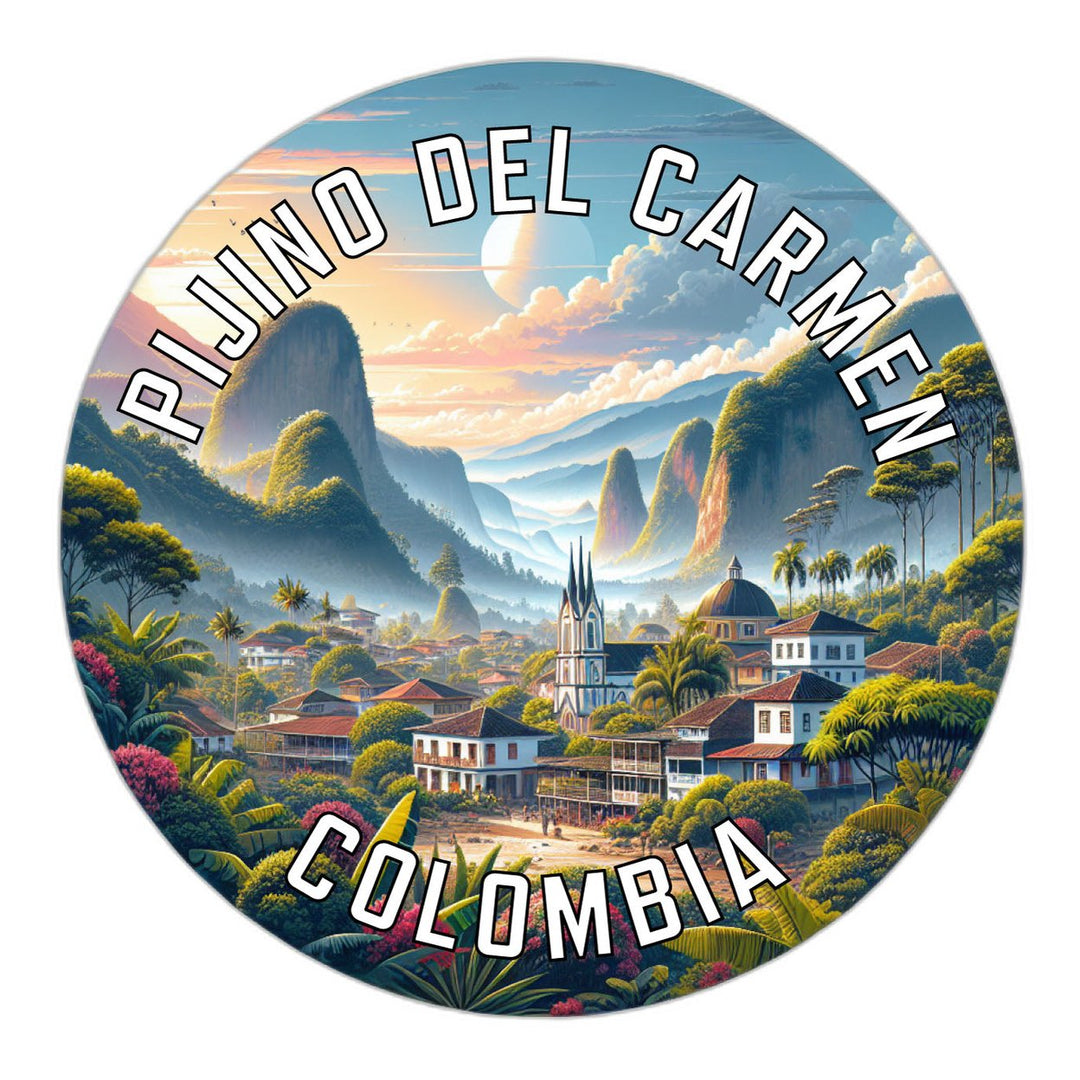 Pijino del Carmen Colombia Souvenir Die Cut Flat Magnet Image 1