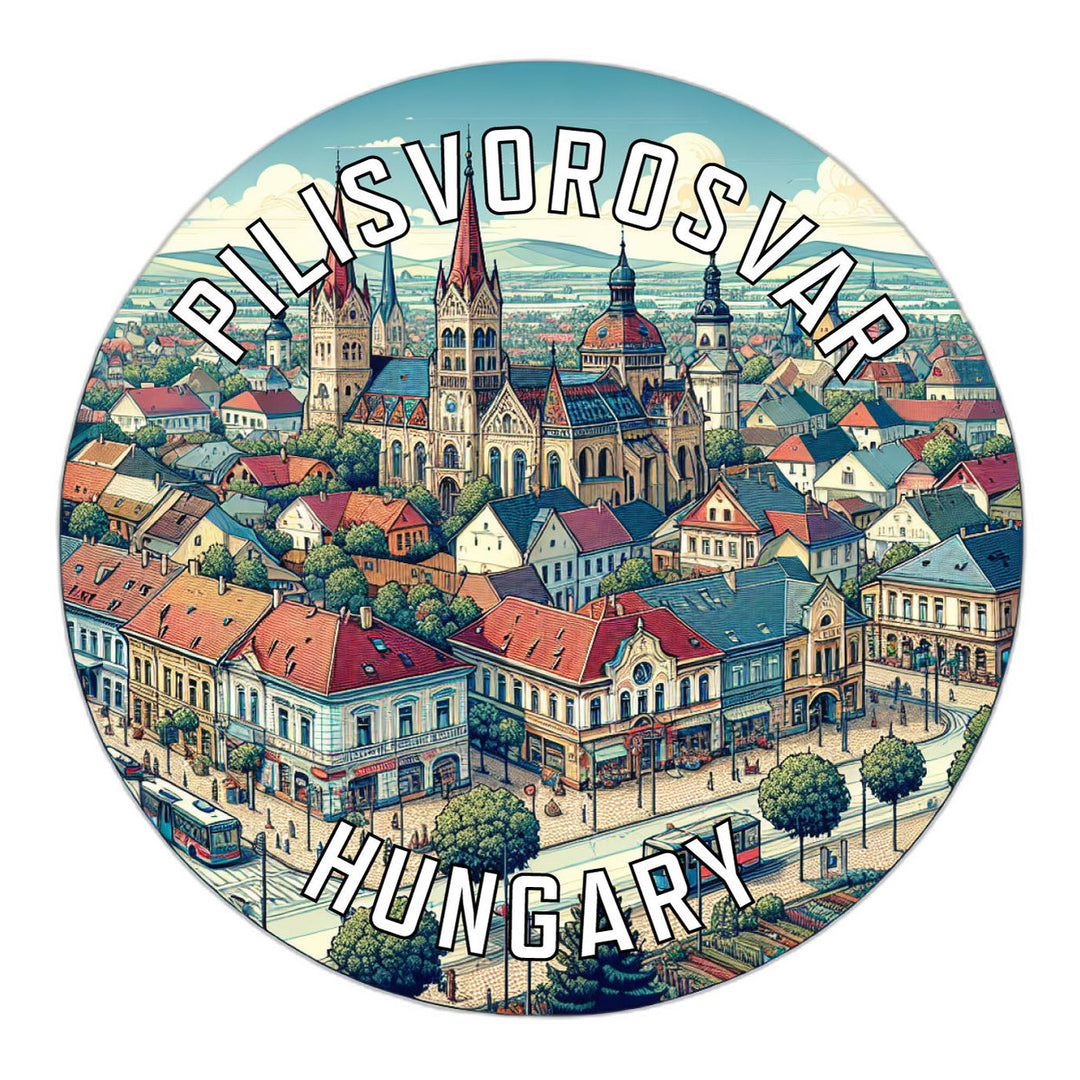 Pilisvorosvar Hungary Souvenir Die Cut Flat Magnet Image 1