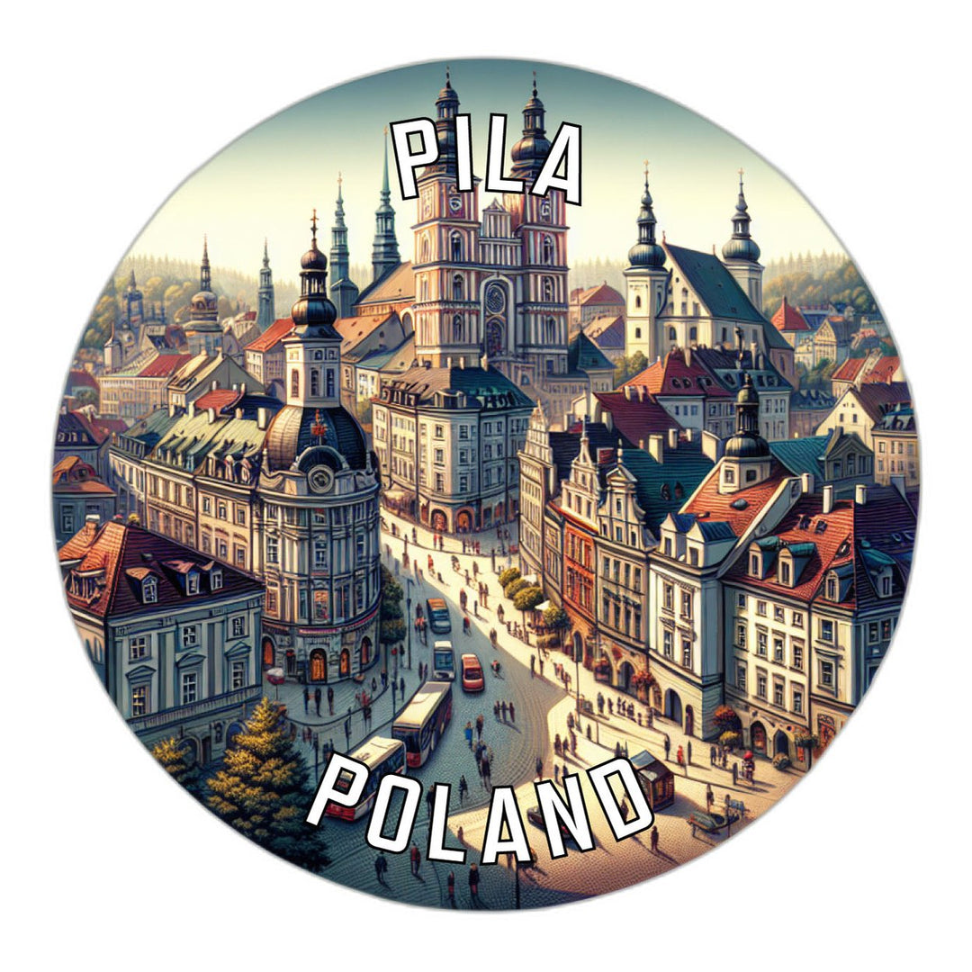 Pila Poland Souvenir Die Cut Flat Magnet Image 1