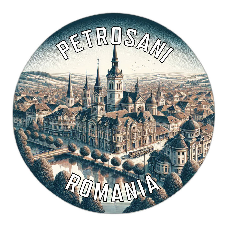 Petrosani Romania Souvenir Die Cut Flat Magnet Image 1