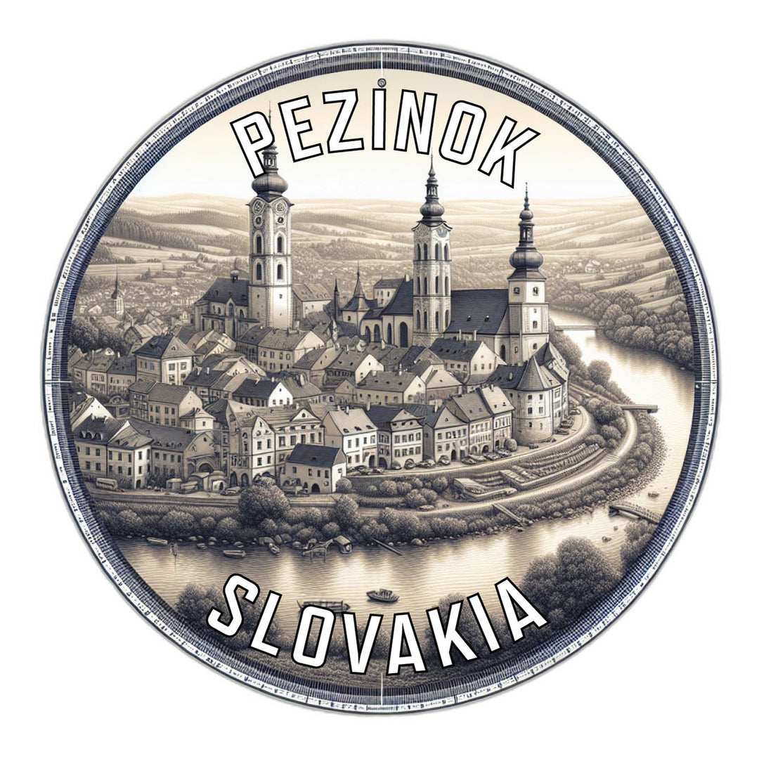 Pezinok Slovakia Souvenir Die Cut Flat Magnet Image 1