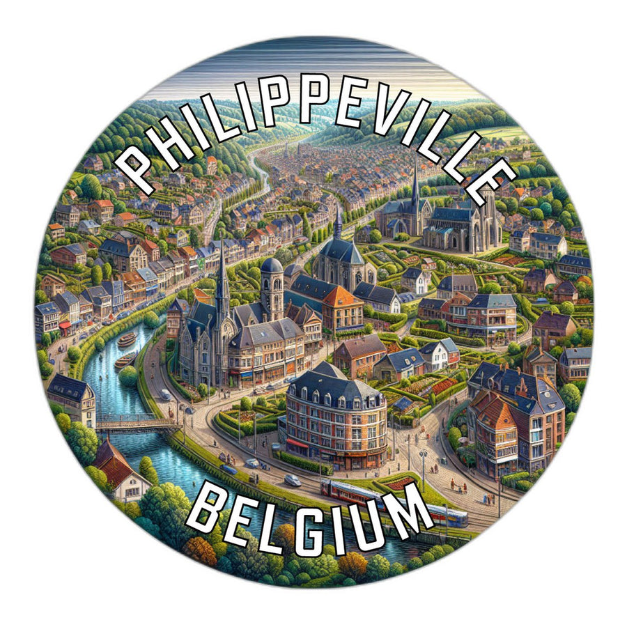 Philippeville Belgium Souvenir Die Cut Flat Magnet Image 1