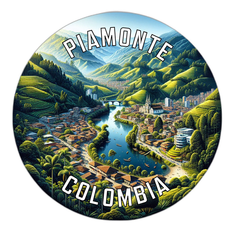 Piamonte Colombia Souvenir Die Cut Flat Magnet Image 1