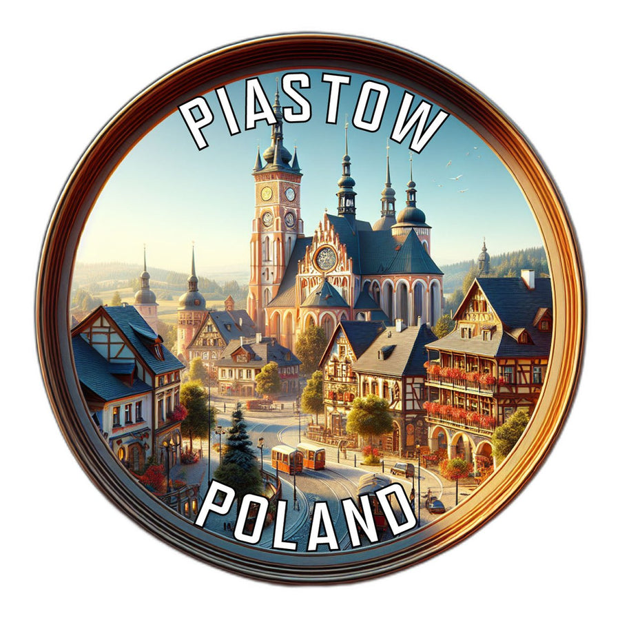 Piastow Poland Souvenir Die Cut Flat Magnet Image 1